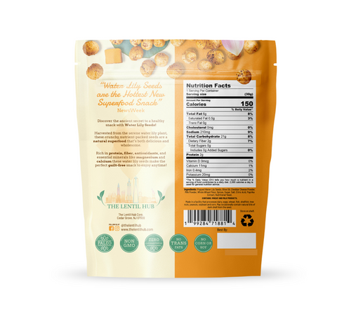 Popped water lily seeds - Cheddar Cheese