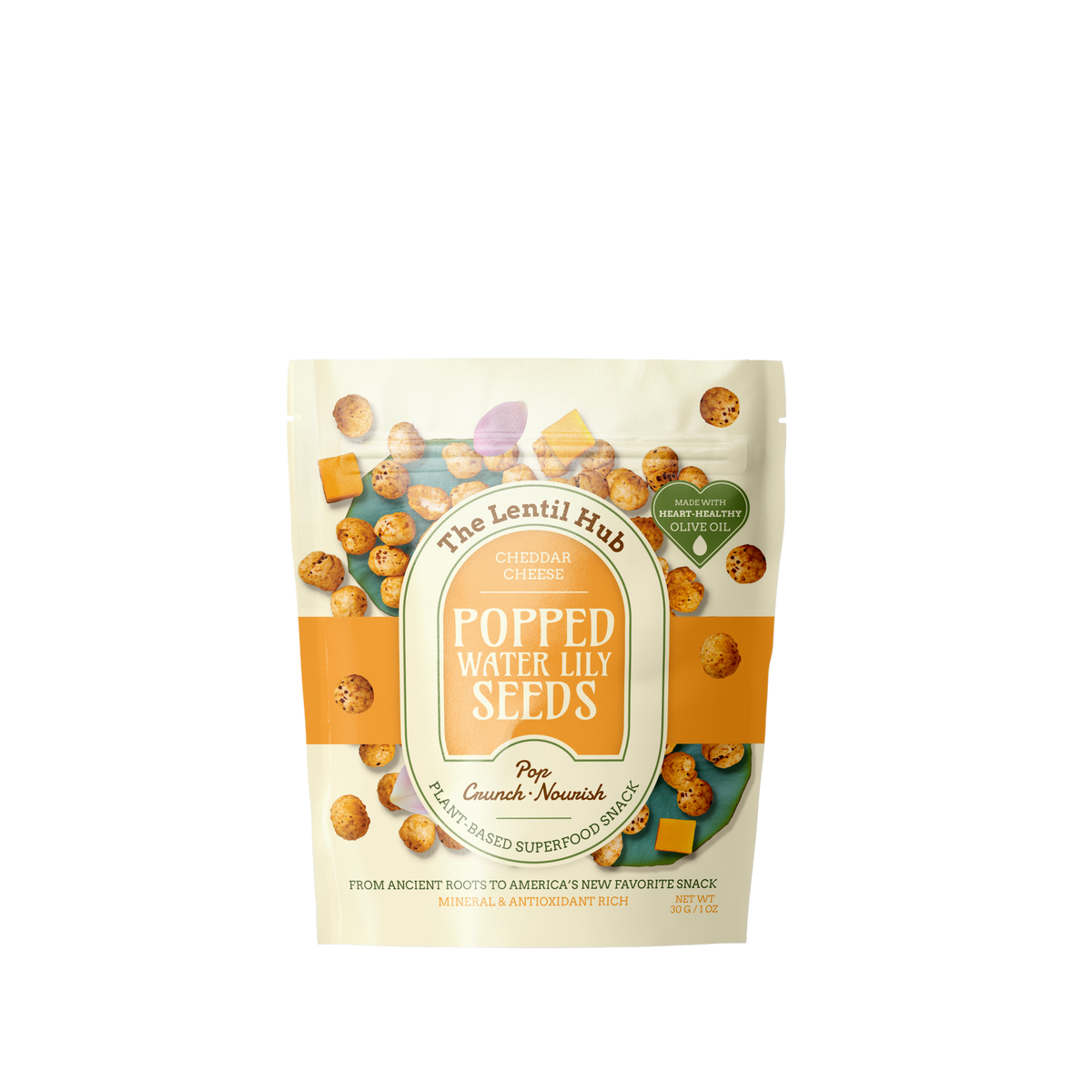 Popped Water Lily Seeds - Cheddar Cheese