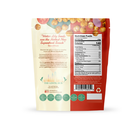 Popped Water Lily Seeds - Tangy Tomato